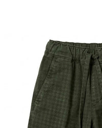 Pantalone Morbido a Quadri Bambino Verde Manuell & Frank
