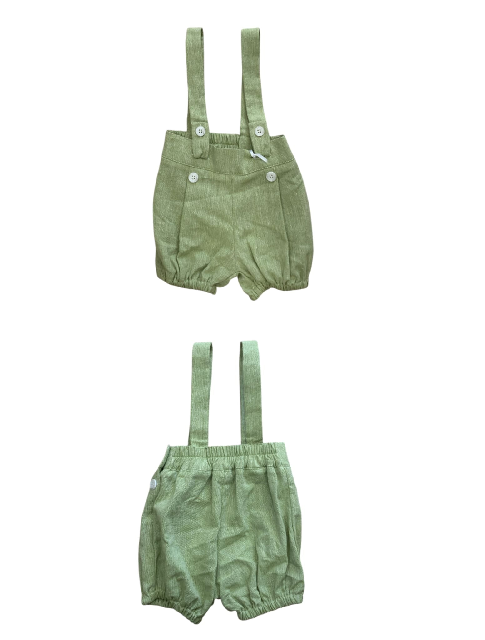 PAGLIACCETTO CON BRETELLE VERDE NEW BORN