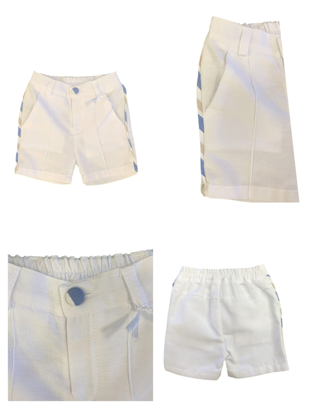 BERMUDA CON PARTICOLARE A RIGHE LATERALE COORDINABILE NEW BORN