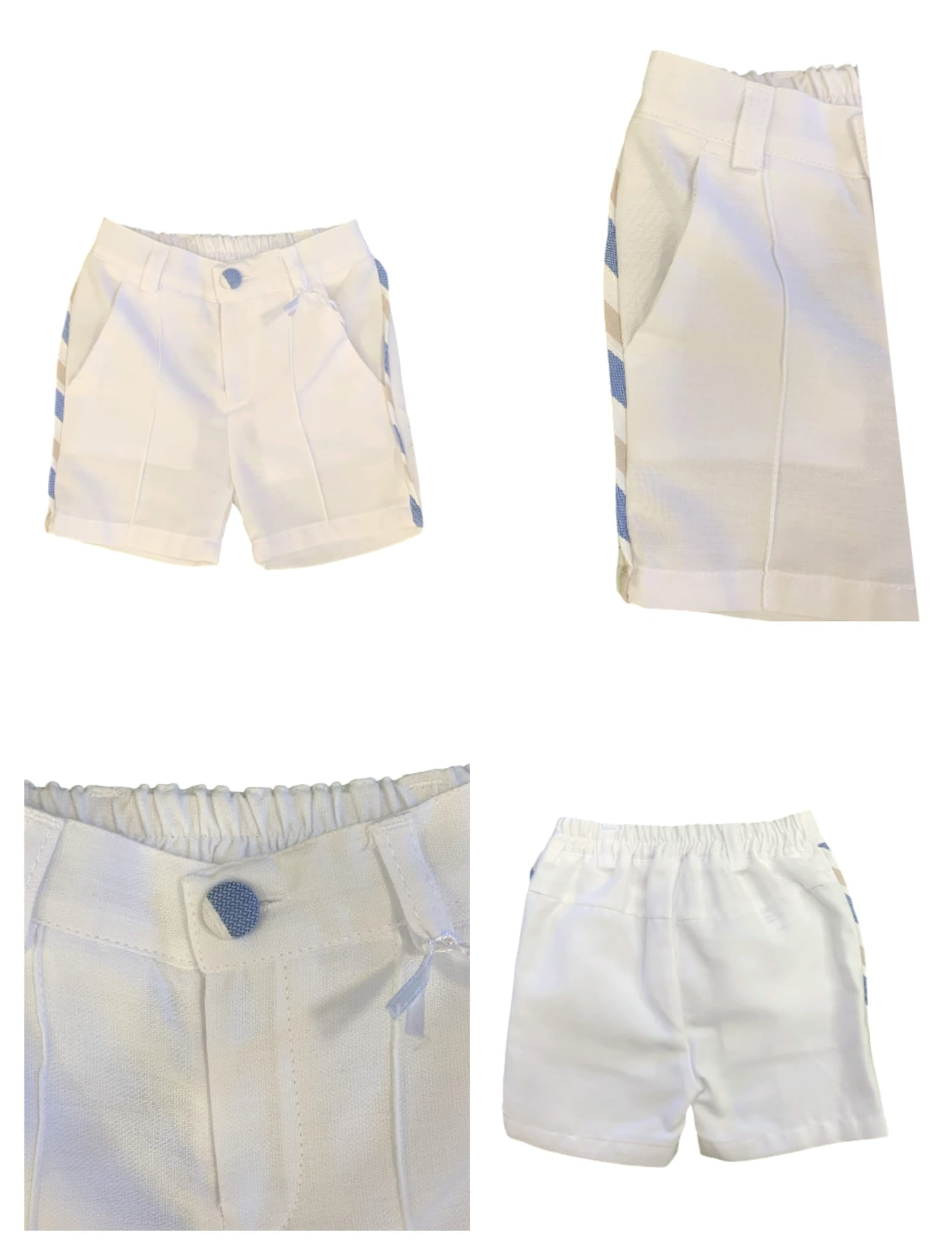 BERMUDA CON PARTICOLARE A RIGHE LATERALE COORDINABILE NEW BORN