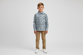 CAMICIA FANTASIA  BASE AZZURRA BAMBINO