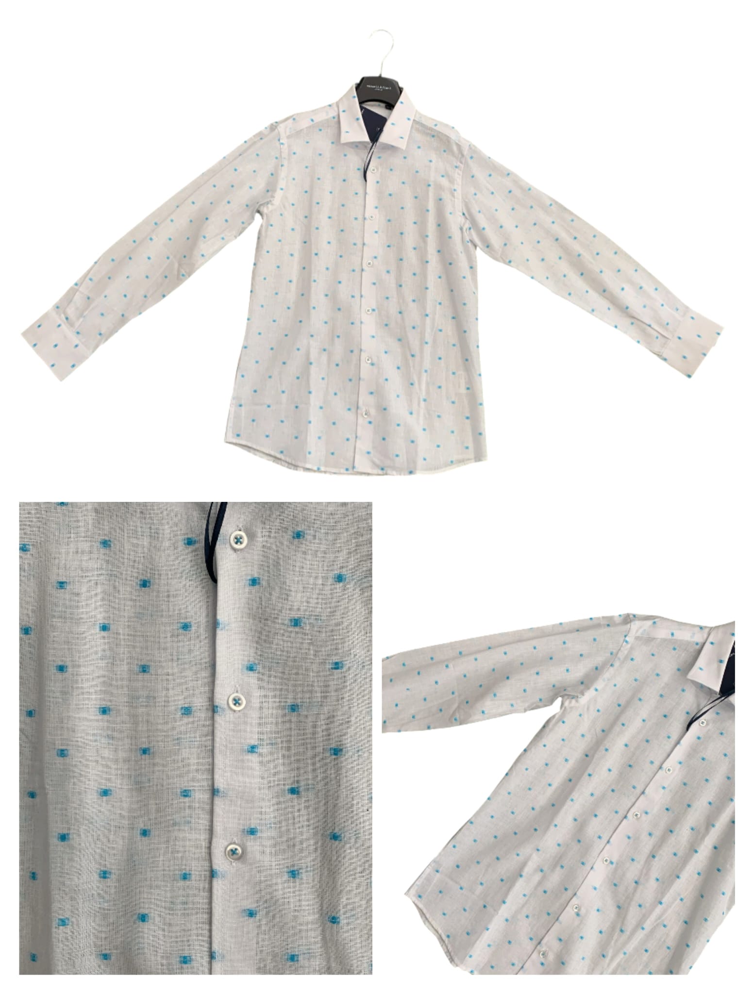 CAMICIA FANTASIA QUADRETTI AZZURRO RAGAZZO
