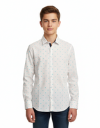 CAMICIA FANTASIA QUADRETTI AZZURRO RAGAZZO