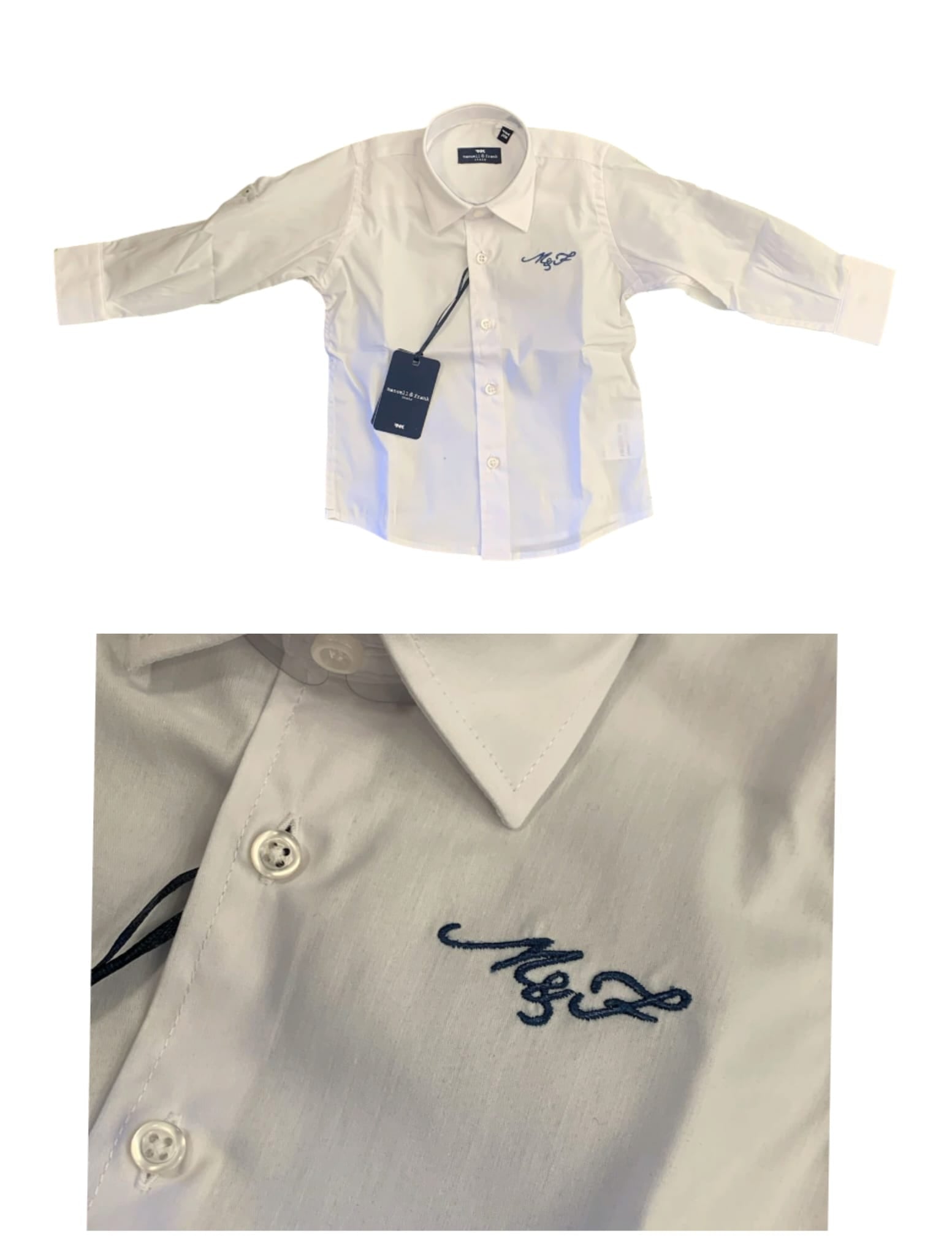 CAMICIA BIANCA CON LOGO NEW BORN