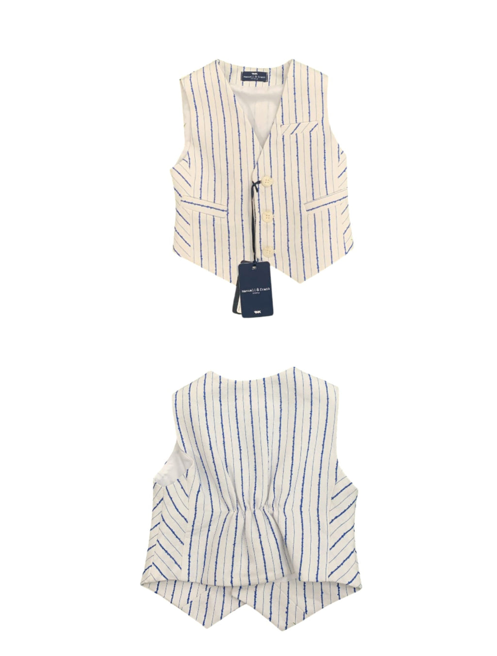 PANCIOTTO CON RIGA ROYAL SU BASE BIANCA BAMBINO COORDINABILE