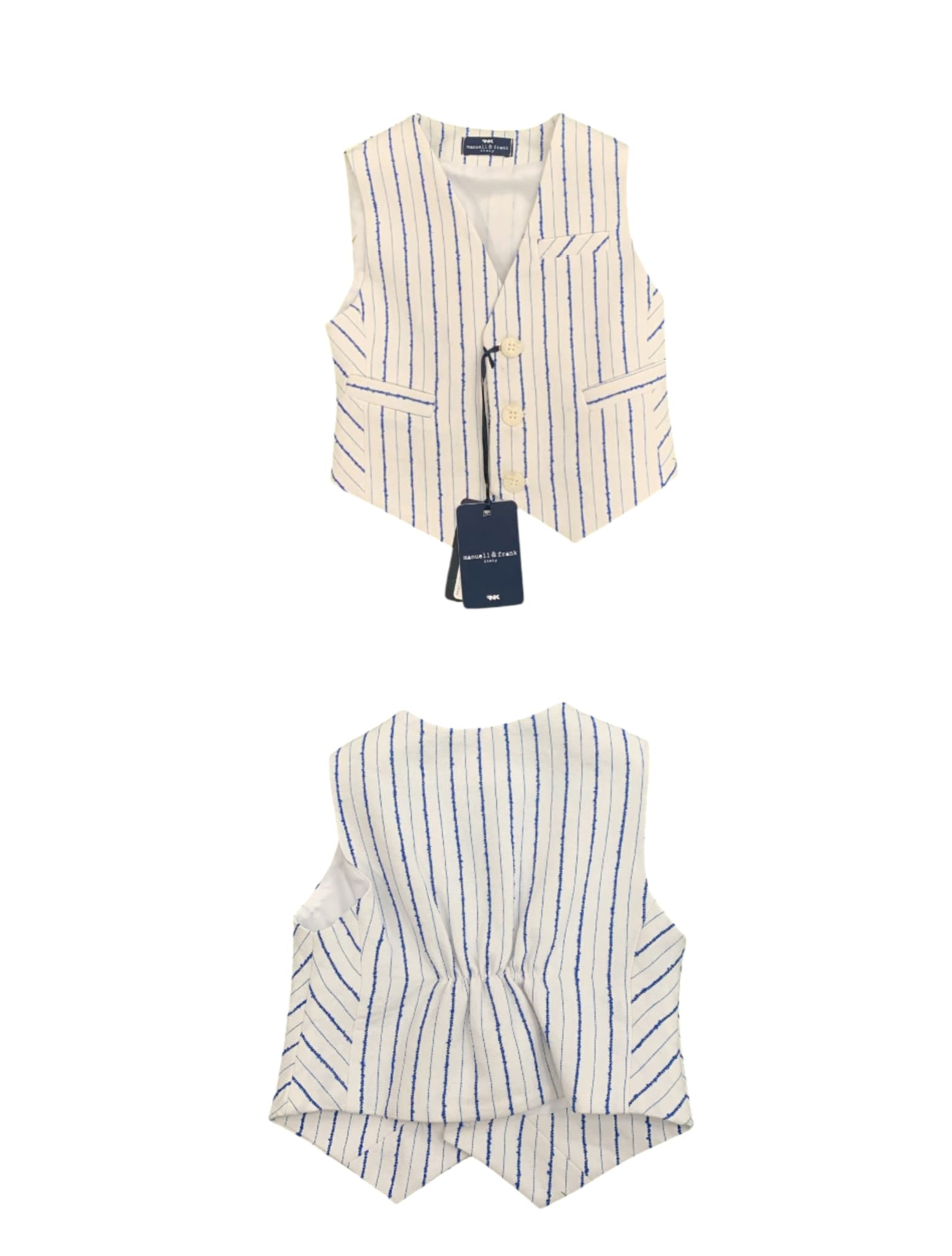 PANCIOTTO CON RIGA ROYAL SU BASE BIANCA BAMBINO COORDINABILE