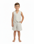 PANCIOTTO CON RIGA ROYAL SU BASE BIANCA BAMBINO COORDINABILE