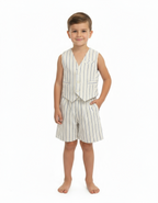 PANCIOTTO CON RIGA ROYAL SU BASE BIANCA BAMBINO COORDINABILE