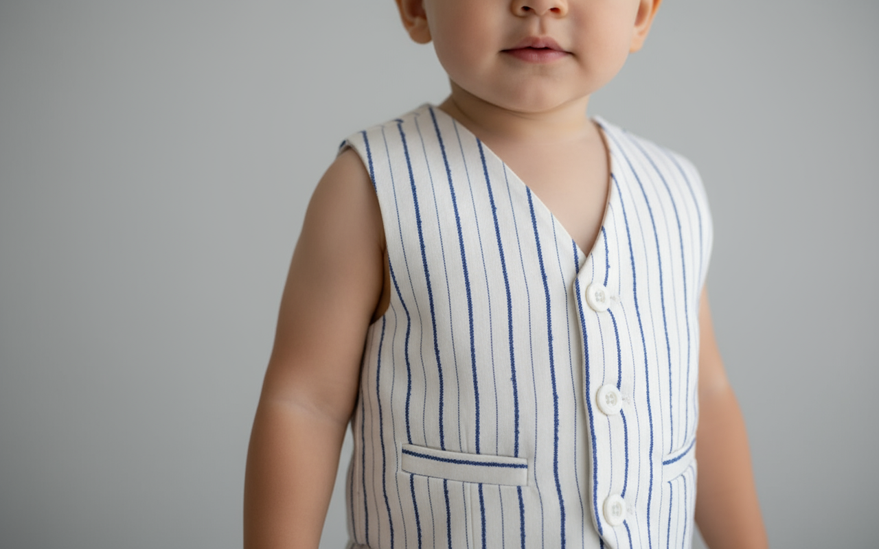 PANCIOTTO CON RIGA ROYAL SU BASE BIANCA NEW BORN COORDINABILE