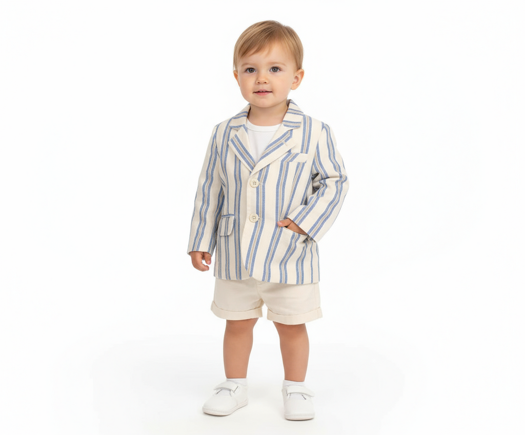 GIACCA A RIGHE COORDINABILE NEW BORN