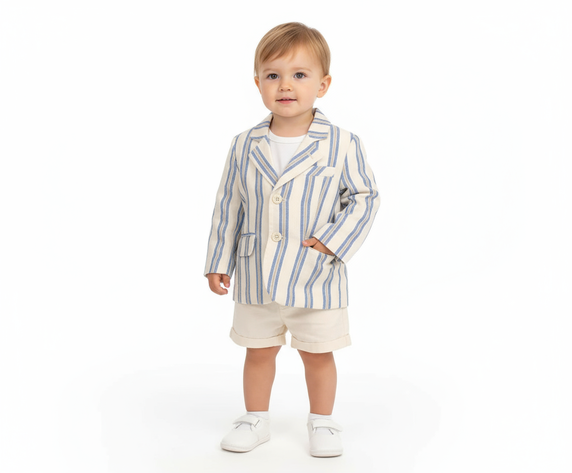 GIACCA A RIGHE COORDINABILE NEW BORN