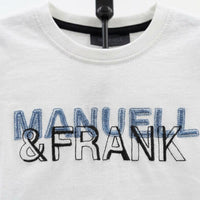 T-shirt Maniche Lunghe Logo Neonato Panna Manuell & Frank