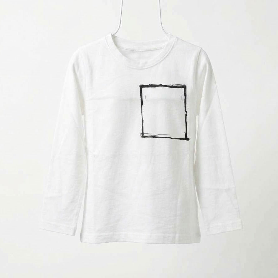 T-shirt Maniche Lunghe con Stampa Bambino Panna Manuell & Frank