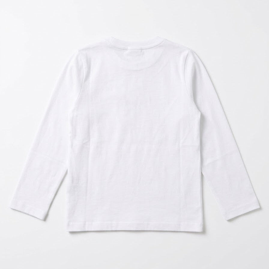 T-shirt Maniche Lunghe Logo Bambino Panna Manuell & Frank