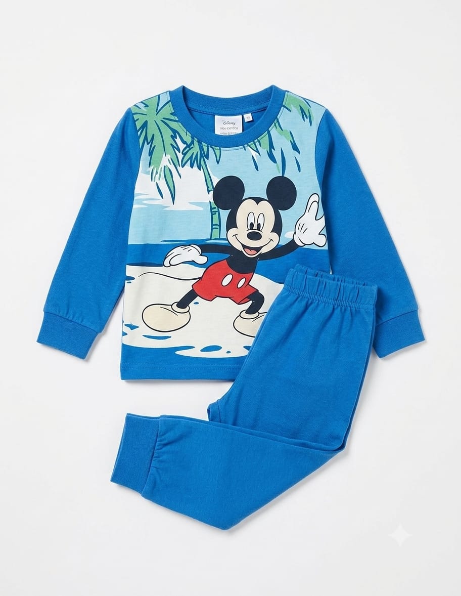 Pigiama Lungo Cotone Topolino Disney Bimbo