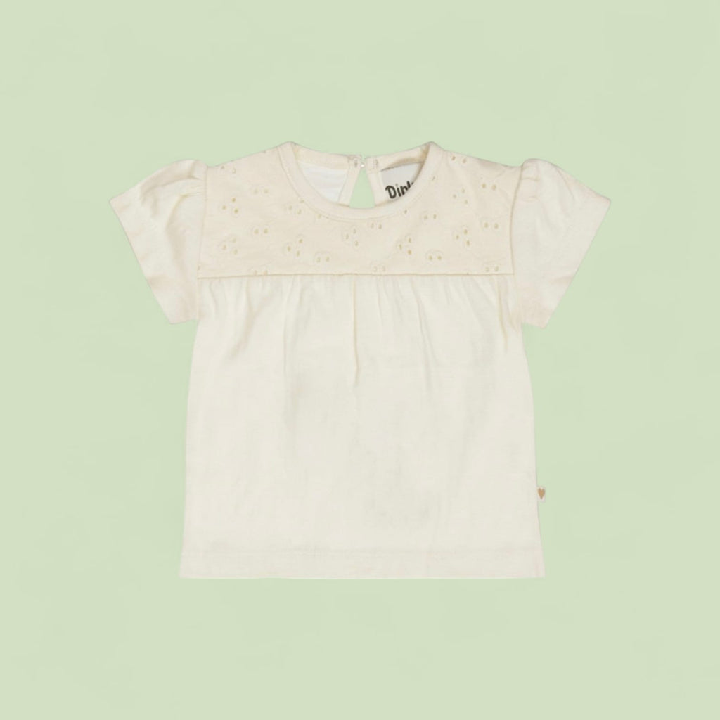 T-SHIRT DIRKJE CON DECORI SUL PETTO