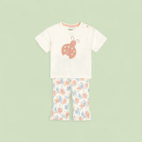Completo Dirkje con Fiori e Coccinella - Neonata