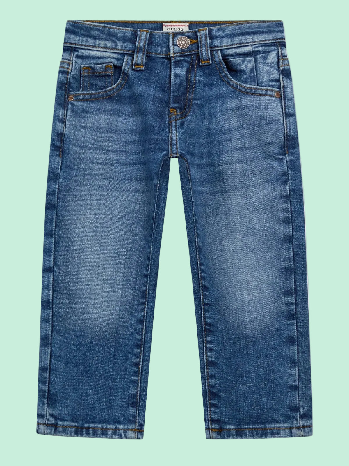 JEANS CON LOGO GUESS SULLA TASCA