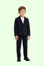 Completo blazer e pantaloni in misto viscosa