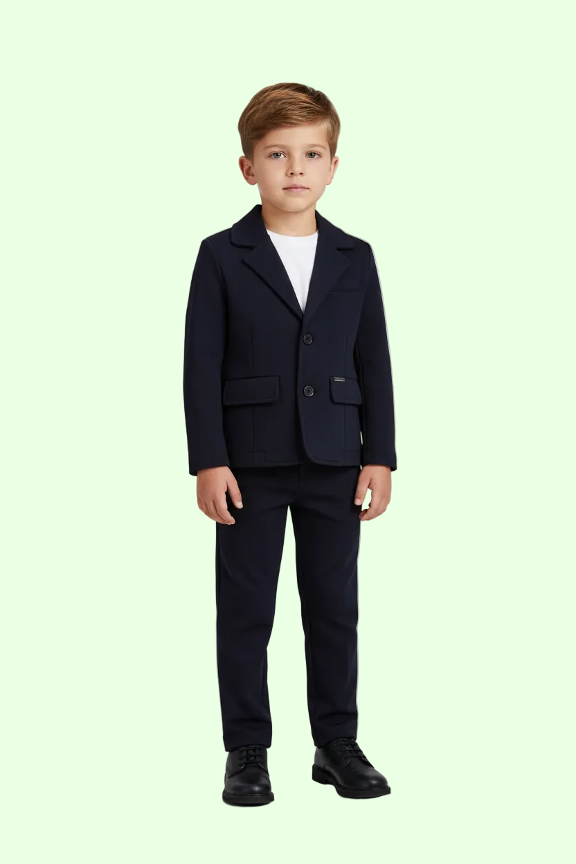 Completo blazer e pantaloni in misto viscosa