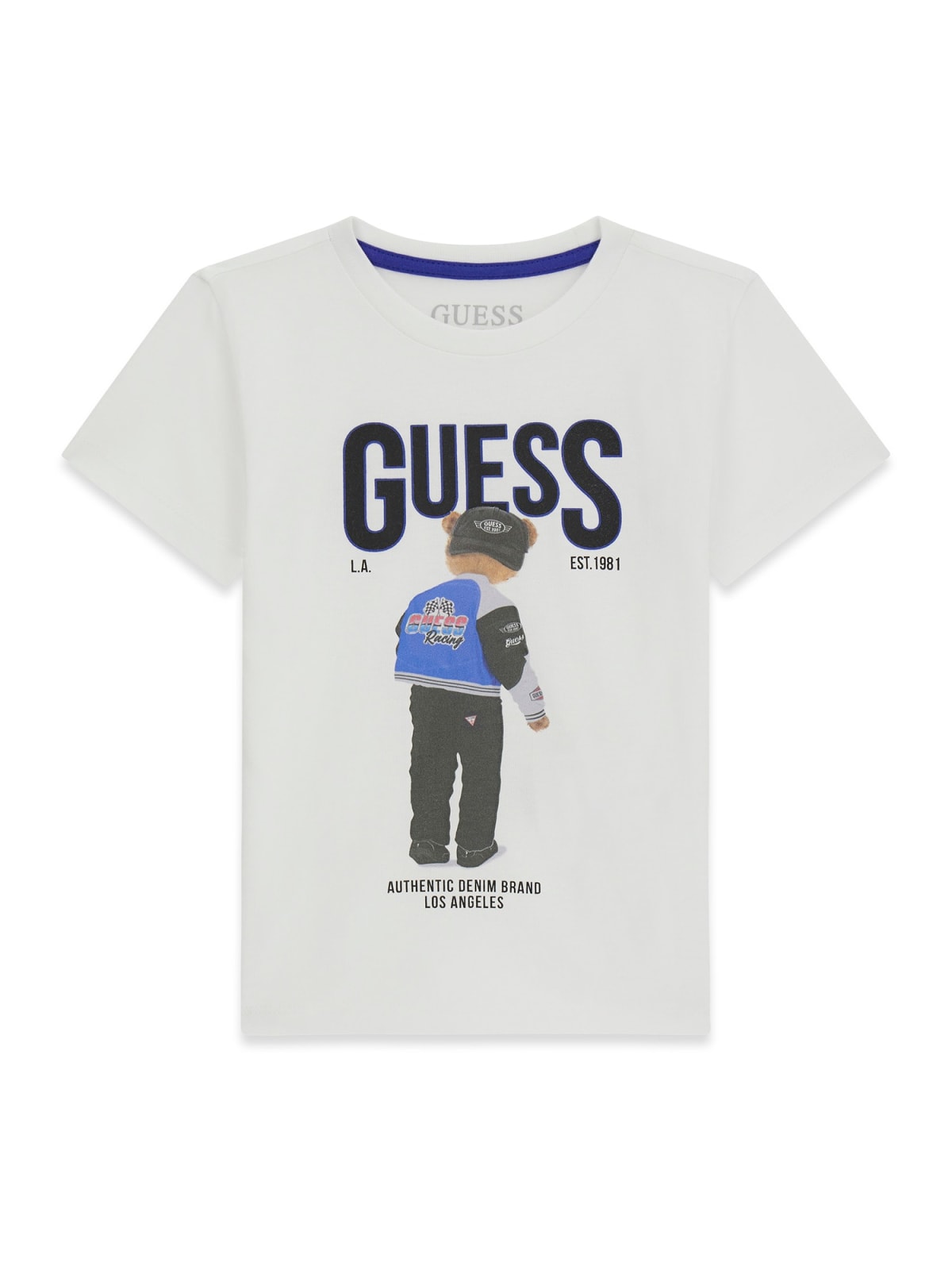 T-shirt con Scritta Guess e Orsetto Stampato - Neonato