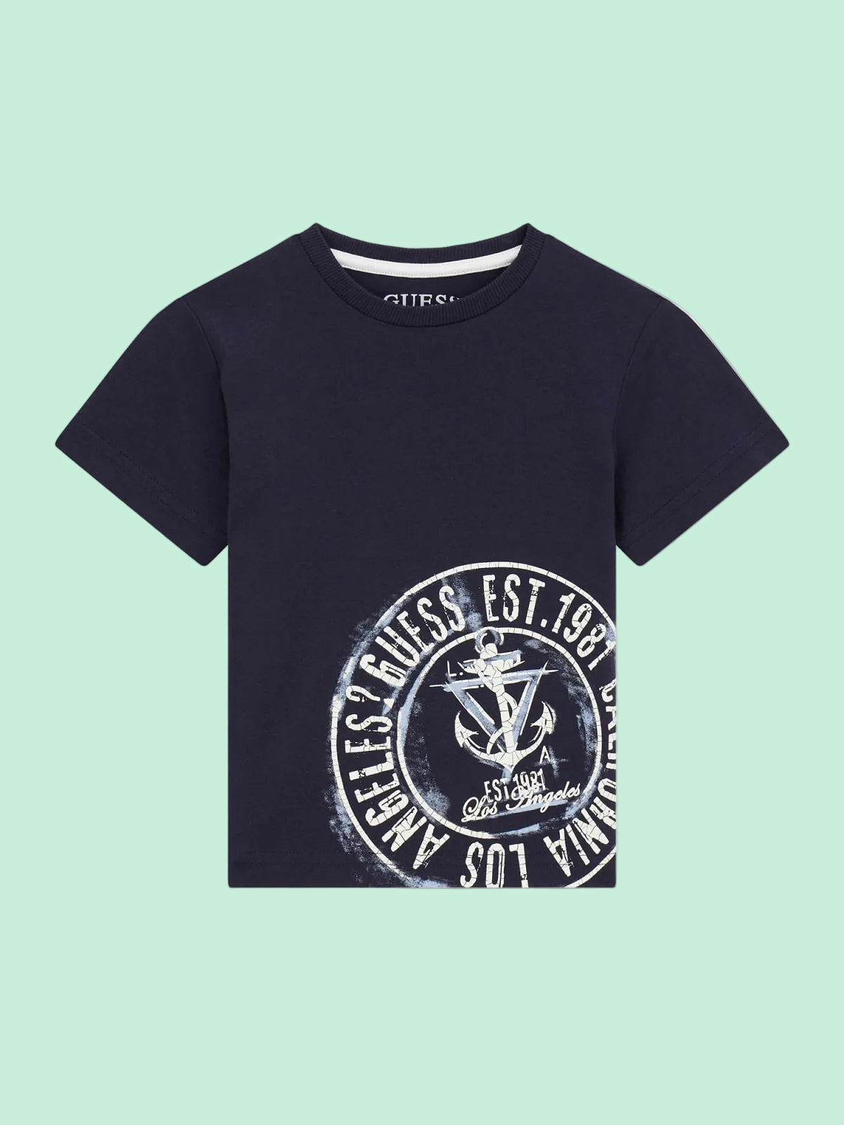 T-SHIRT CON STAMPA E LOGO GUESS