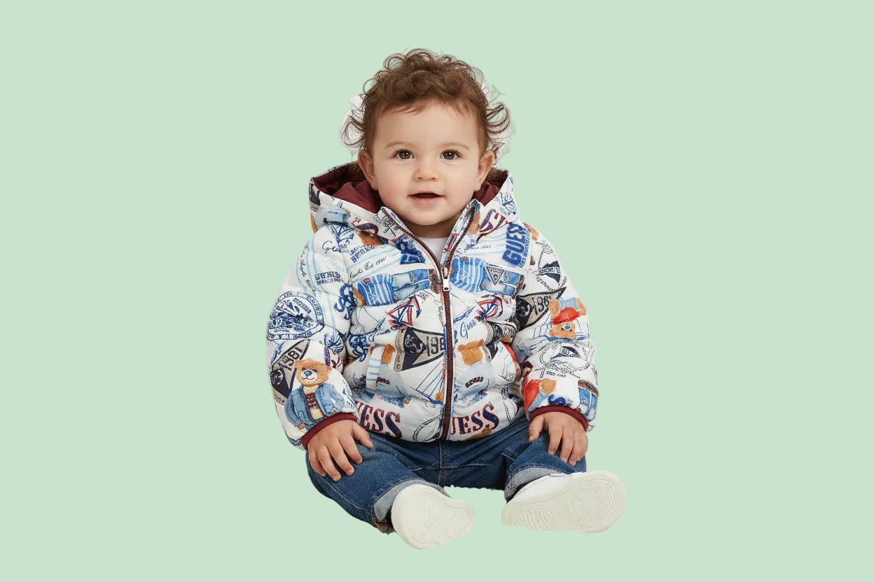 PIUMINO CON STAMPA GUESS