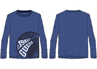 Maglia a Maniche Lunghe Blu Guess Neonato