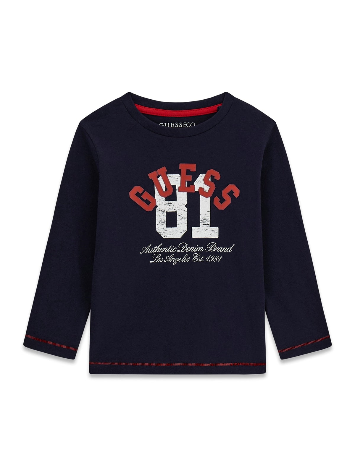 Maglia a Maniche Lunghe Blu Guess Neonato