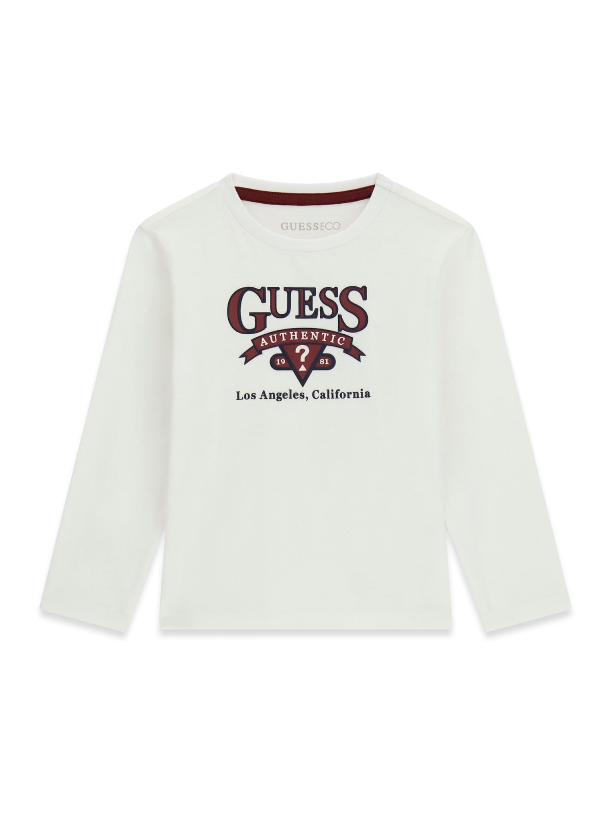 Maglia a Maniche Lunghe Bianco Guess Neonato
