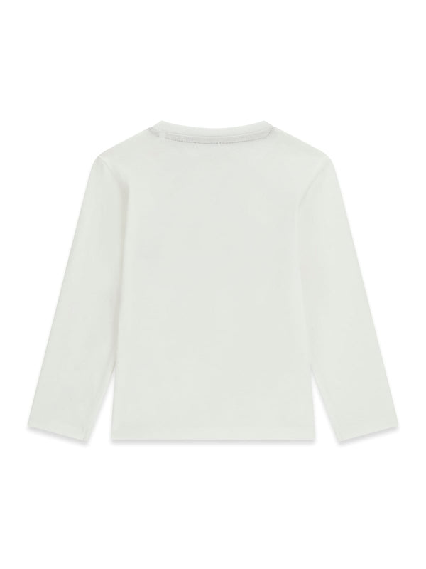 Maglia a Maniche Lunghe Bianco Guess Neonato