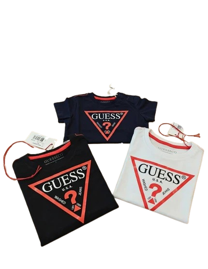 T-shirt Manica Corta con Stampa e Logo Guess - Neonato