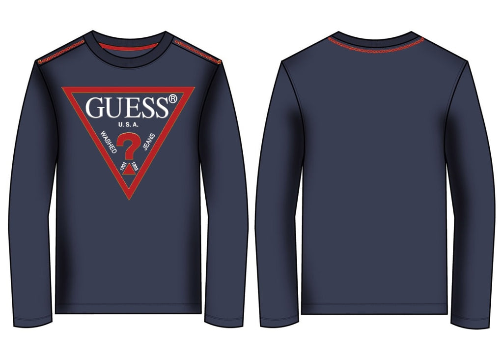 T-SHIRT GUESS BASICA MANICA LUNGA