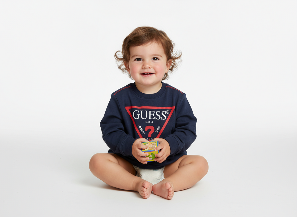 T-SHIRT GUESS BASICA MANICA LUNGA