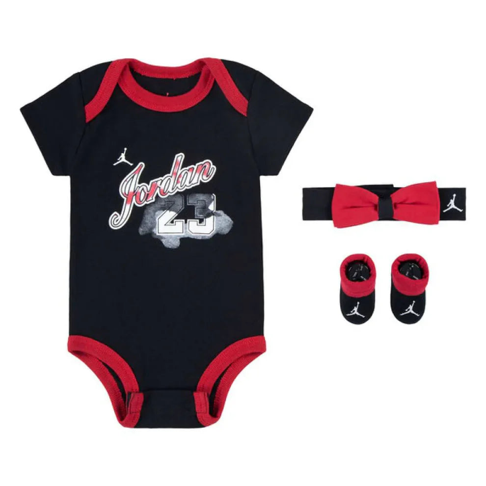 Set 3 Pz Jordan - Body, Fascia per Capelli, Calzini - Neonata