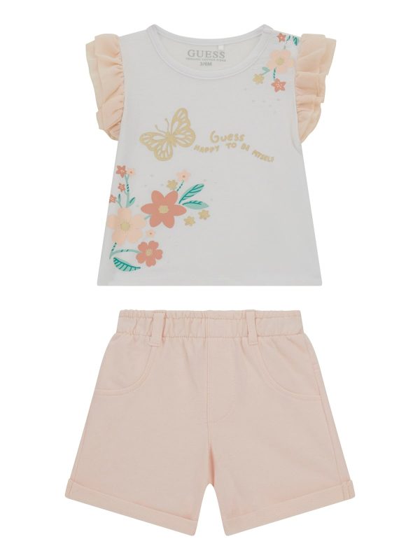 Completo Guess Composto da T-shirt + Pantaloncino Neonata