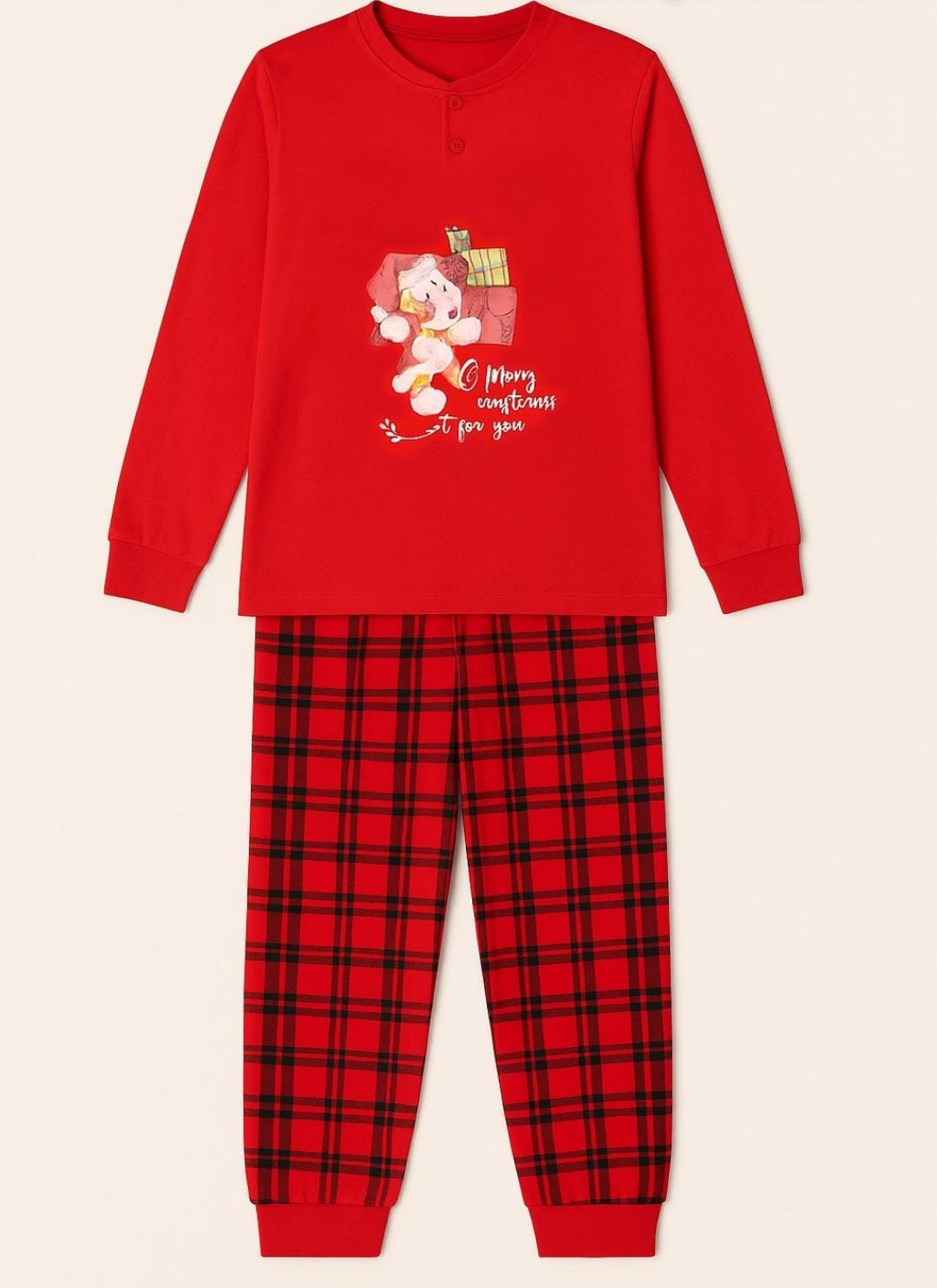 Pigiama Junior Girl Natale Oronero - Bambini