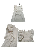 MUSLIN PLUMETIS DRESS WITH RUFFLES - GOTS -