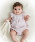 Pagliaccetto lino neonata ROSA