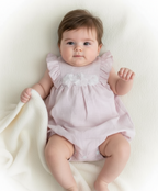 Pagliaccetto lino neonata ROSA