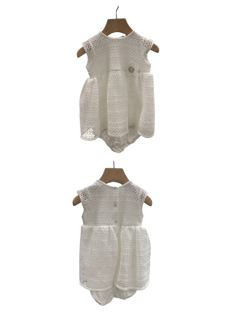 Pagliaccetto VESTITINO neonata BIANCO