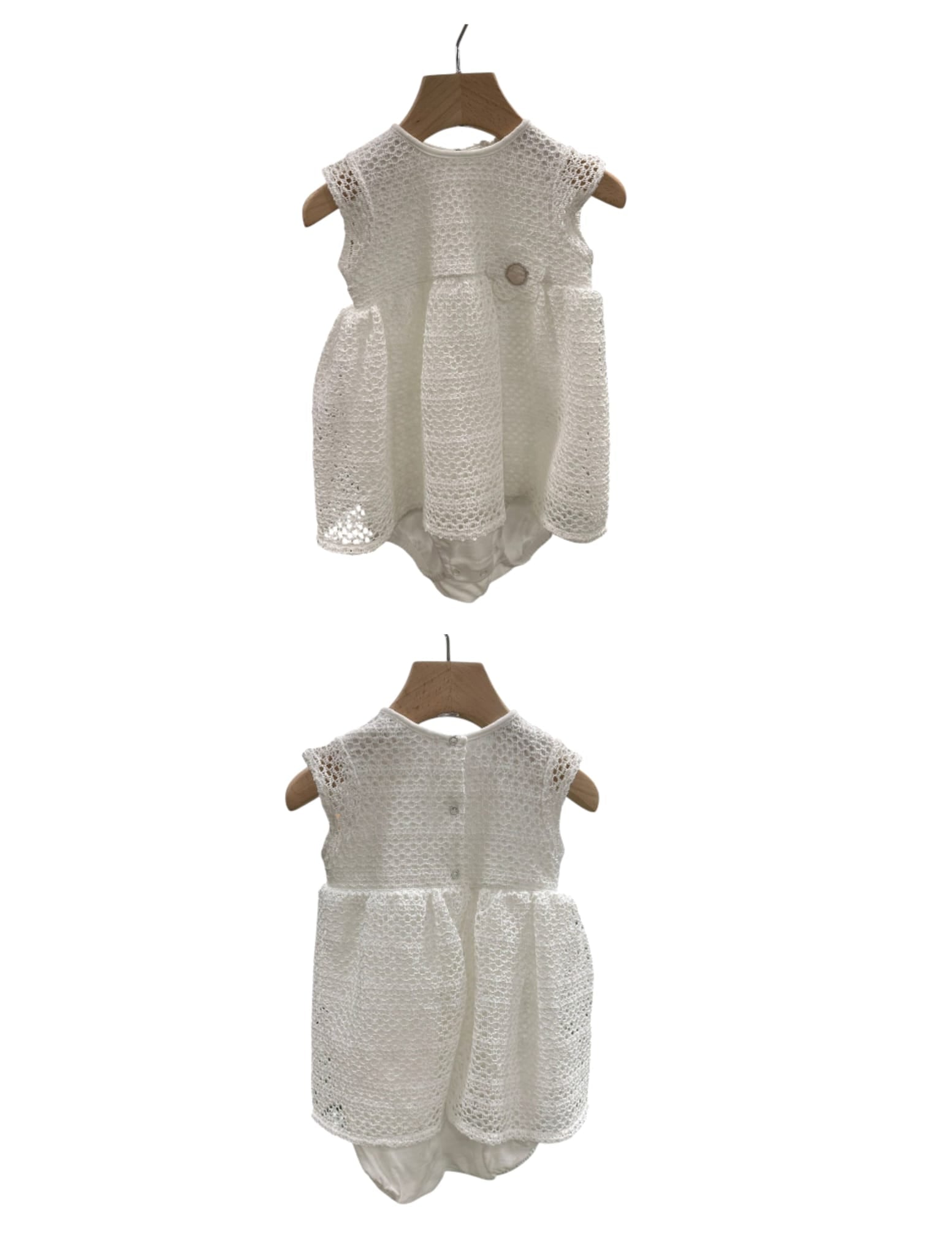 Pagliaccetto VESTITINO neonata BIANCO