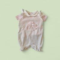 Pagliaccetto Scamiciato + Maglietta in Filo Pappa& Latte Pappa & Latte - Neonata