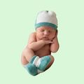 SET CAPPELLINO + SCARPETTE IN FILO COLOR OTTANIO PAPPA & LATTE