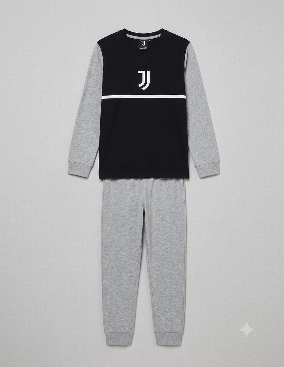 Pigjt201035 Grigio Pigiama Kids Juve 123No