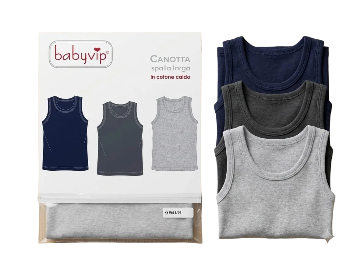 Calze e intimo Lt. Canotta in Spalla Larga in Caldo Cotone Bimbo Baby Vip