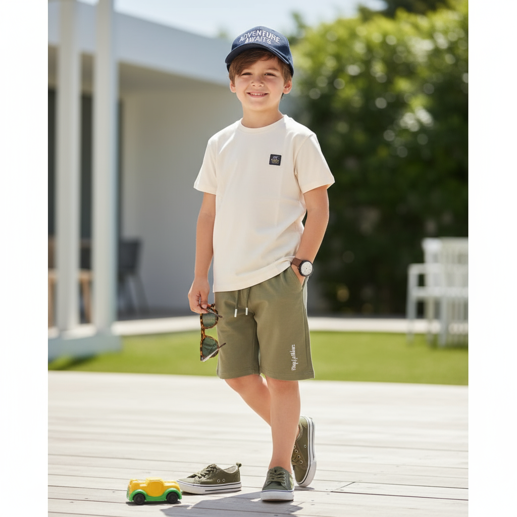 COMPLETO T-SHIRT E BERMUDA BAMBINO E RAGAZZO