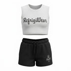 COMPLETO T-SHIRT CROPPED E PANTALONCINO BAMBINA-RAGAZZA REFRIGIWEAR