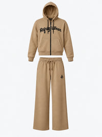 Completo Felpa Full Zip e Pantalone Ragazza Sabbia Refrigiwear