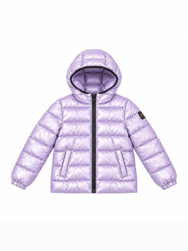 Piumino con Cappuccio Bambina Lavanda Refrigiwear
